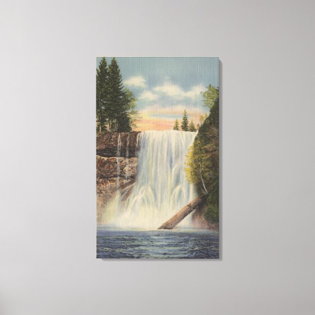 Silver Falls on Silver Creek, Oregon View Canvas Print (Front)