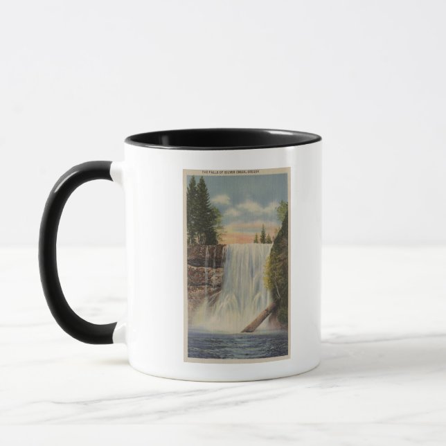 Silver Falls on Silver Creek, Oregon View Mug (Left)