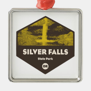 Silver Falls State Park Oregon Metal Ornament