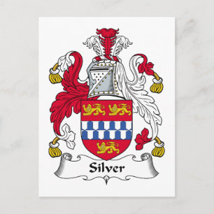 Silver Family Crest Postcard