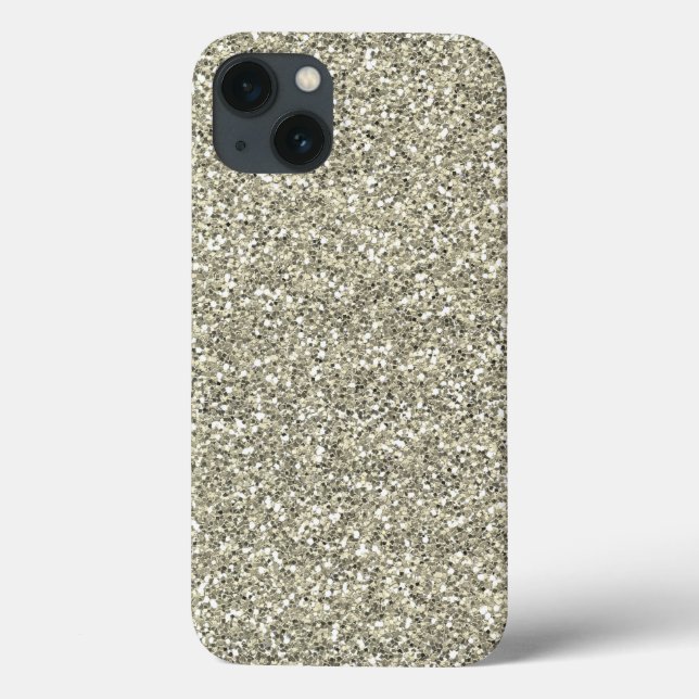 Silver Faux Glitter Case-Mate iPhone Case (Back)