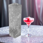 Silver Faux Glitter Personalized Wine Gift Wine Box<br><div class="desc">Make your gift extra special with this elegant silver glitter personalized wine gift box. Designed with a shimmering silver glitter effect and customizable with a name, this wine box is perfect for weddings, bridal showers, anniversaries, or any formal celebration. A chic and glamourous way to present a bottle of wine...</div>