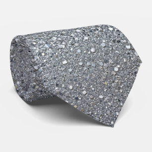Silver Faux Glitter + Silk Luxury Gentleman's Tie