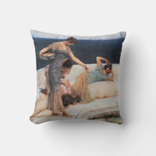 Silver Favourites by Lawrence Alma-Tadema Throw Pillow