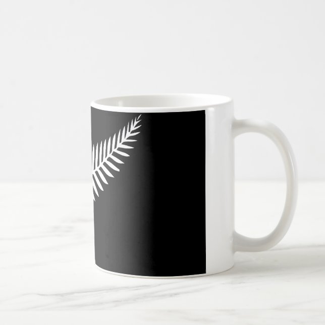 Silver Fern Flag (New Zealand) Coffee Mug (Right)