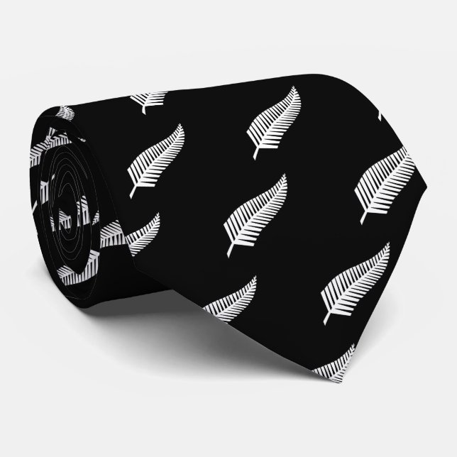 Silver fern flag (NZ) Tie (Rolled)