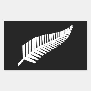 Silver Fern Flag of New Zealand Sticker