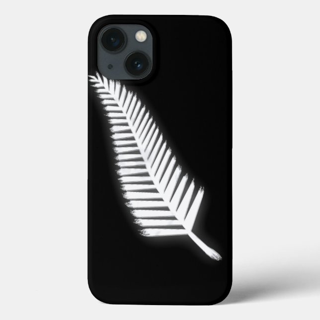 Silver Fern NZ Emblem for Patriotic Kiwis Case-Mate iPhone Case (Back)