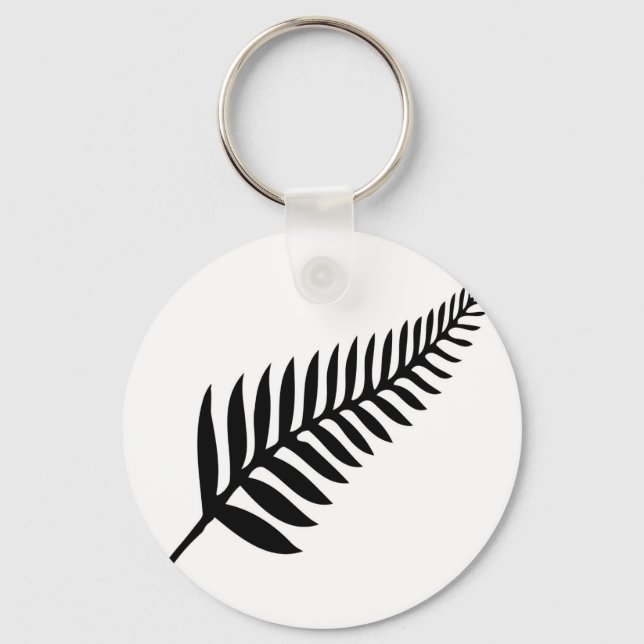 Silver Fern of New Zealand Keychain (Front)