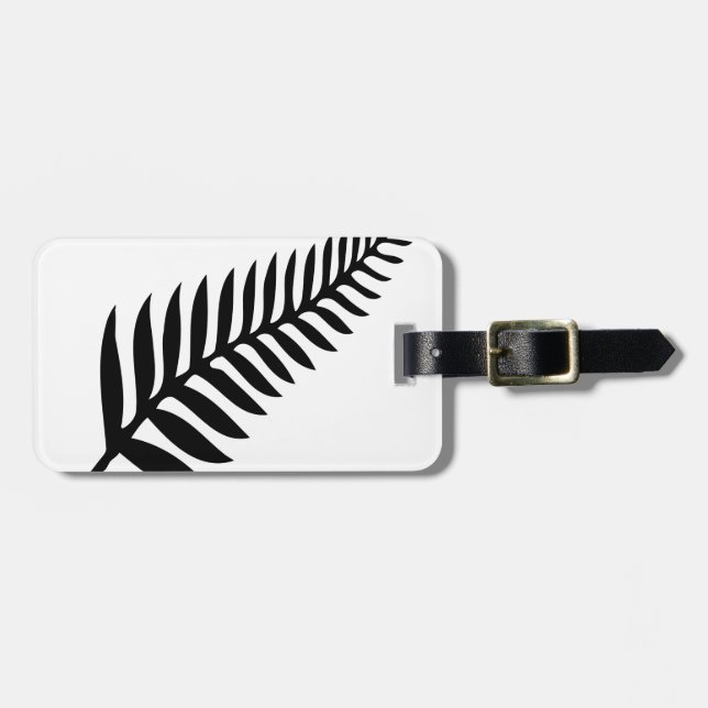 Silver Fern of New Zealand Luggage Tag (Front Horizontal)