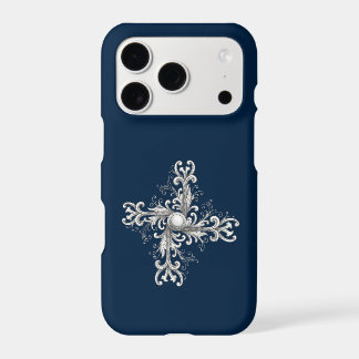 Silver Filigree Pearl Quatrefoil