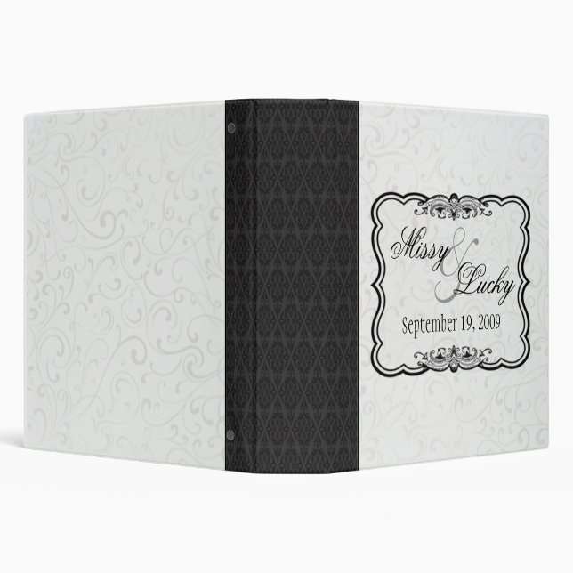 Silver Filigree Wedding/Anniversary Album Binder (Background)