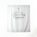 Silver First Holy Communion Photo Backdrop