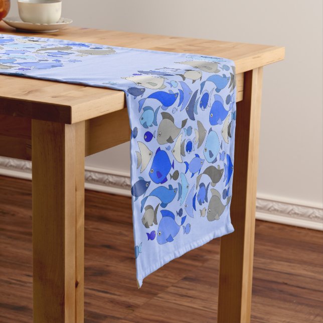 Silver Fish Short Table Runner (In Situ)