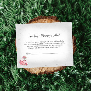 Silver Flamingo Ballerina Mom's Belly Size Game Enclosure Card