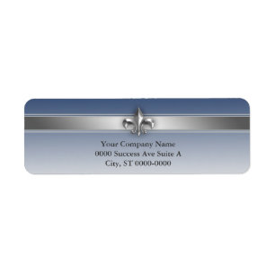 Silver Fleur de Lis gris et bleu moderne