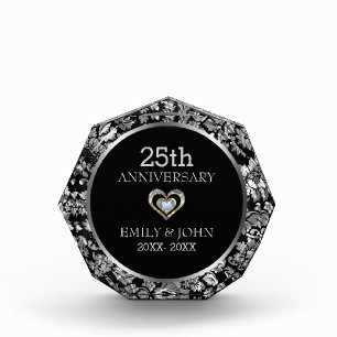 Silver Floral Damask Photo Block