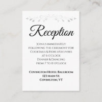 Silver Floral Flourish Elegant Wedding Reception