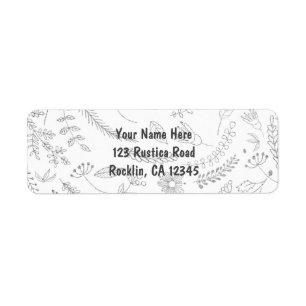 Silver Floral Leaves Rustic Wedding Invitation