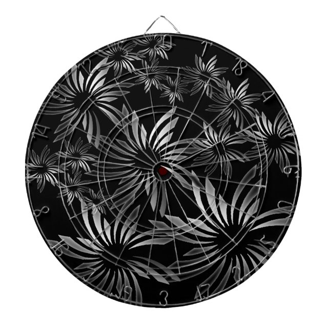 Silver Flowers Dartboard (Front)