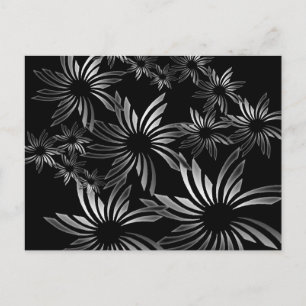 Silver Flowers Postcard