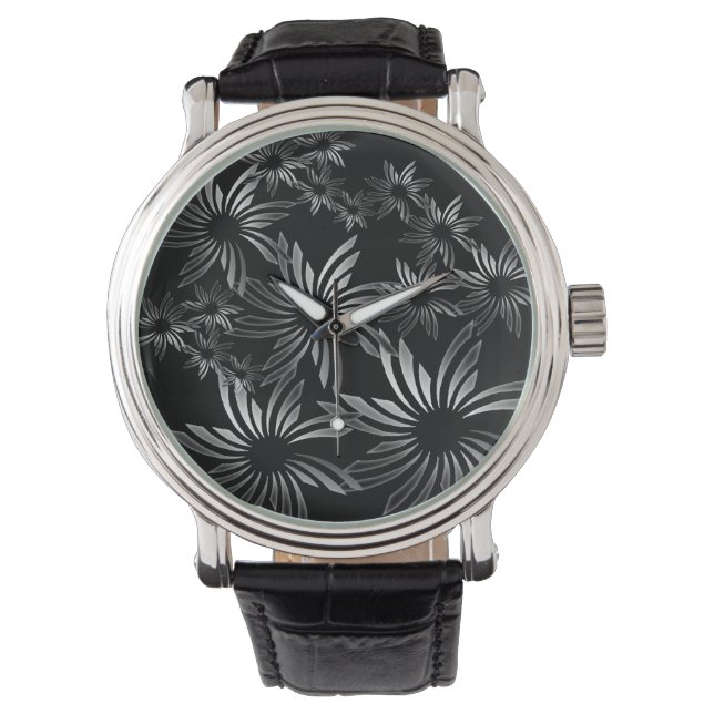 Silver Flowers Watch (Front)
