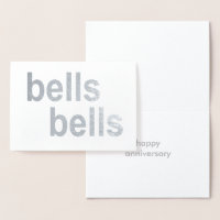 Silver Foil 25th Anniversary Bells Congratulations