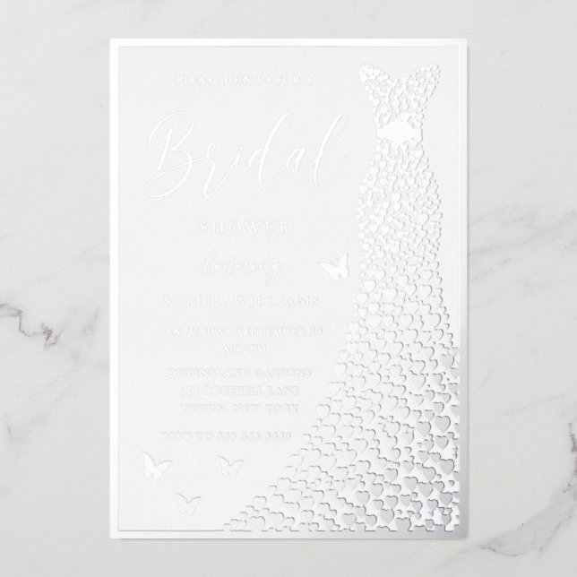 Silver Foil Dress & Border Bridal Shower (Front)