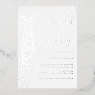 Silver Foil Dress Bridal Shower Brunch & Bubbly