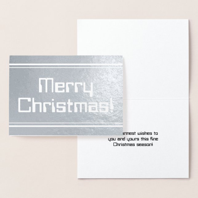 Silver Foil "Joyeux Noël !" Carte (Affichage)