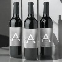 Silver Foil Metallic Metal Monogram