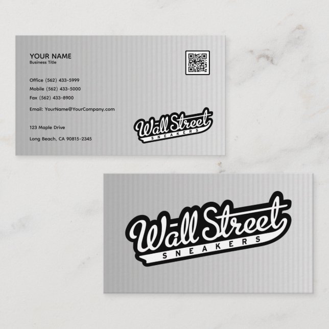 Silver Foil Shine - Business Card Design (Front/Back)