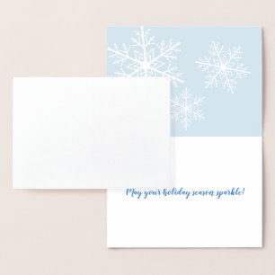 Silver Foil Snowflake Holiday Card
