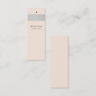 Silver Foil Stripe On Blush Pink Gift Tags