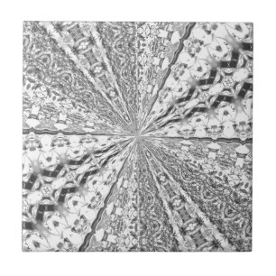 Silver Foil Swirl Tile