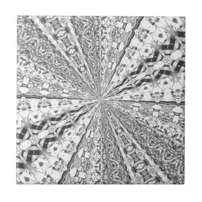 Silver Foil Swirl Tile (Front)