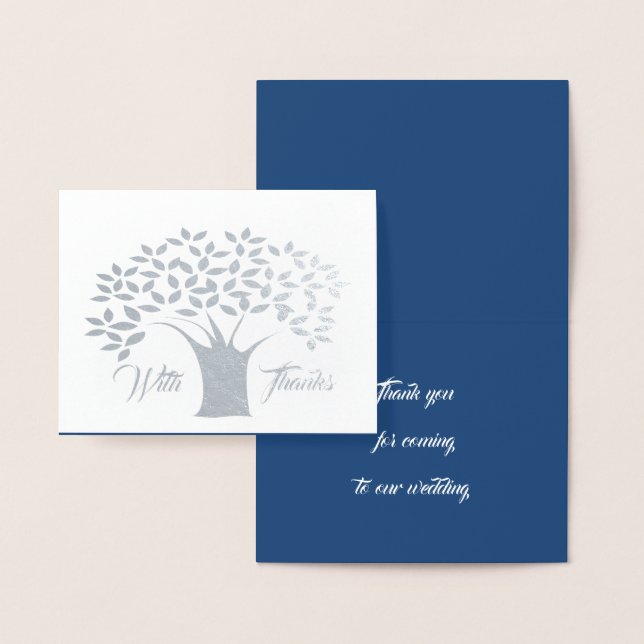 Silver Foil Thank You Notes Card (Display)