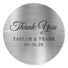 Silver Foil Wedding Thank You