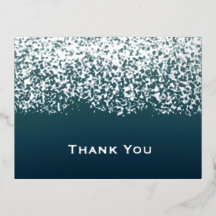 Silver Foil Wedding Thank You 