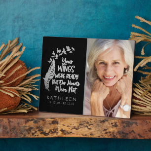 Silver Foil Your Wings Were Ready Photo Plaque
