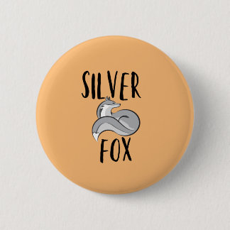 Silver Fox 2 Inch Round Button