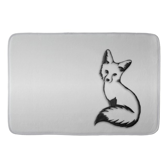 Silver Fox Bath Mat (Front)