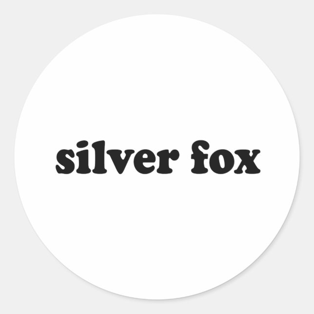 SILVER FOX CLASSIC ROUND STICKER (Front)