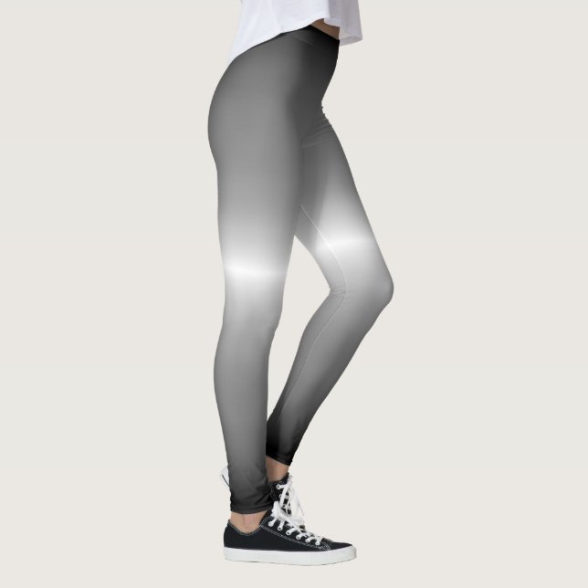 silver Fox Coat Grey Ombre Pastel Leggings (Right)