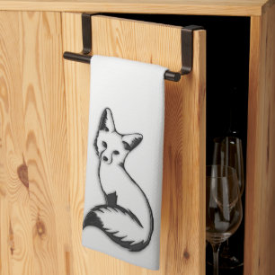 Silver Fox Kitchen Towel