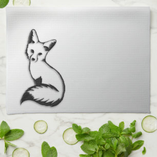 Silver Fox Kitchen Towel