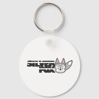 Silver fox logo keychain