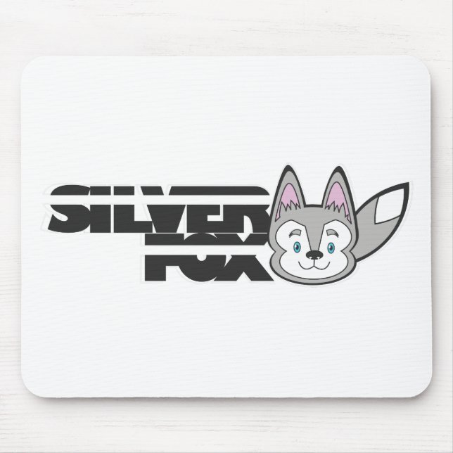 Silver fox logo mouse pad (Front)