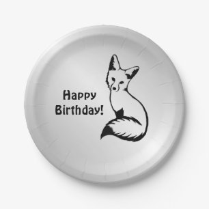 Silver Fox Paper Plate