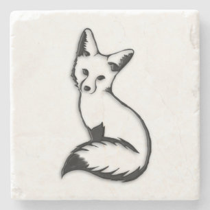Silver Fox Stone Coaster
